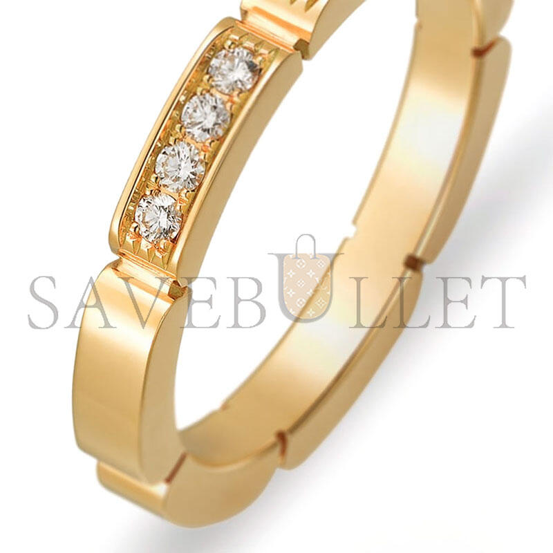 CARTIER MAILLON PANTHÈRE WEDDING BAND, HALF-PAVED B4221100 CARTIER MAILLON PANTHÈRE WEDDING BAND, HALF-PAVED B4221100